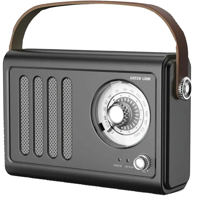 Green Lion VINTAGE Radio Speaker Black Mascom International.webp